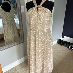 Tommy Hilfiger Cream Polka Dot Midi Dress